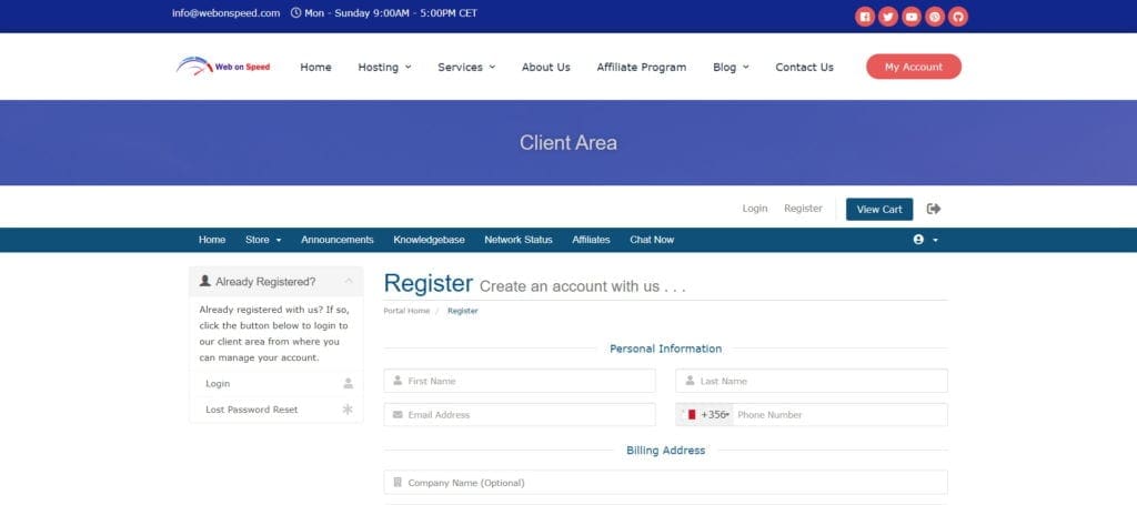 Register Page